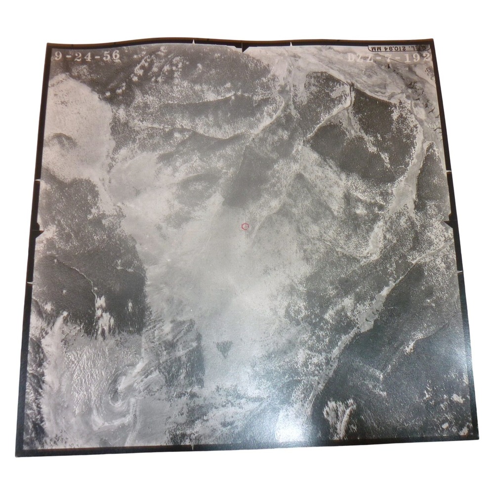 Vintage 1956 Aerial Photography Print Topographical Survey Photo 9x9‎ DZZ-7-192